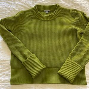 COS Cotton Cropped Sweater Green Small